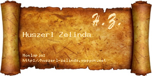 Huszerl Zelinda névjegykártya